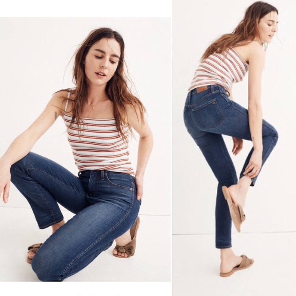 Madewell slim straight jeans in william wash